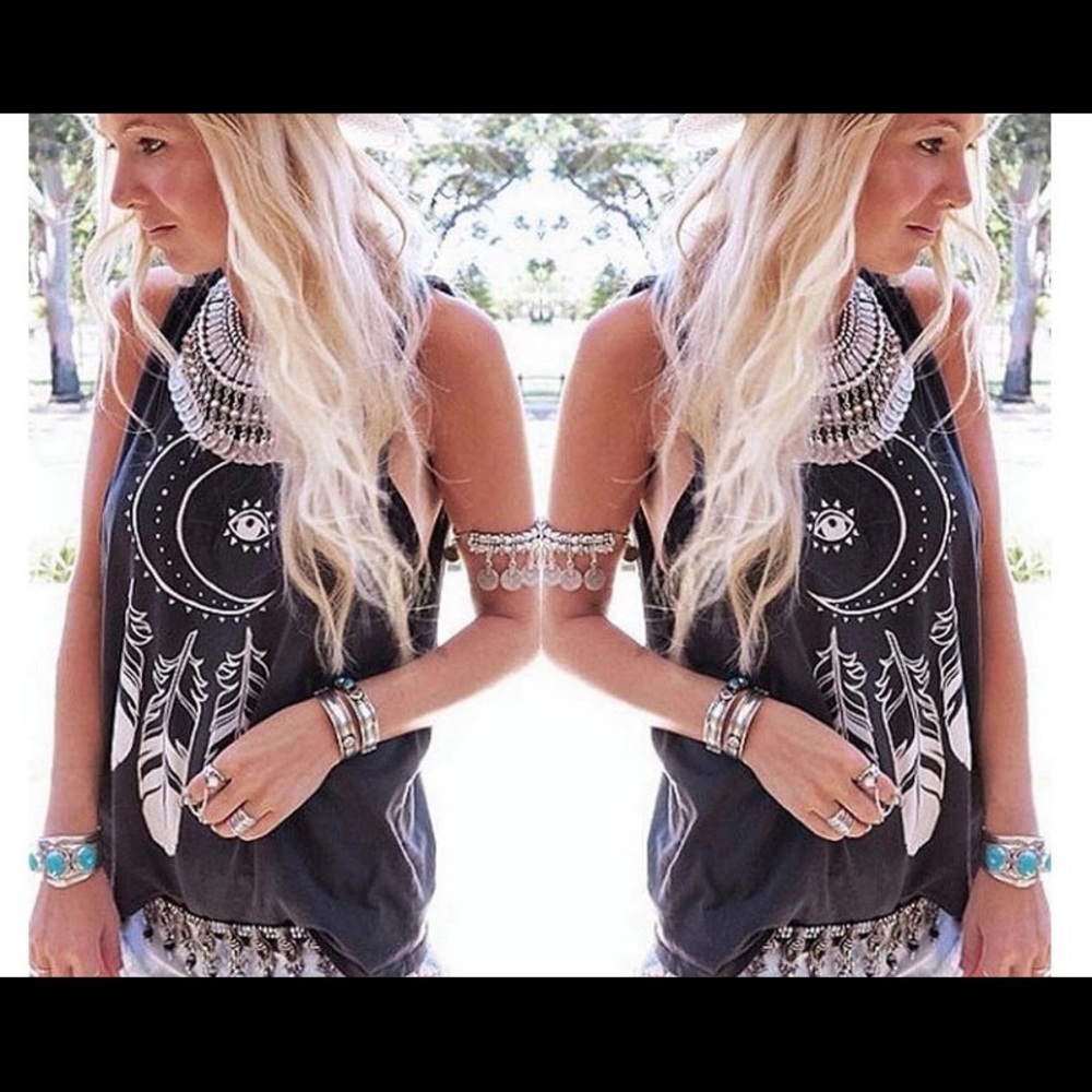 Boho ethnic Gypsy Tibetan silver coin bracelet✨ - Picture 7 of 8